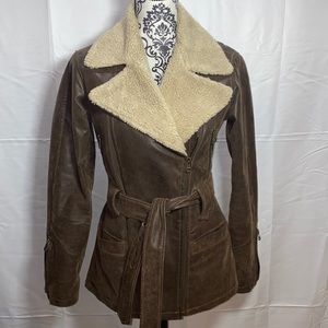 Victoria’s Secret Moda International Women’s Leather Moto Jacket Size Small